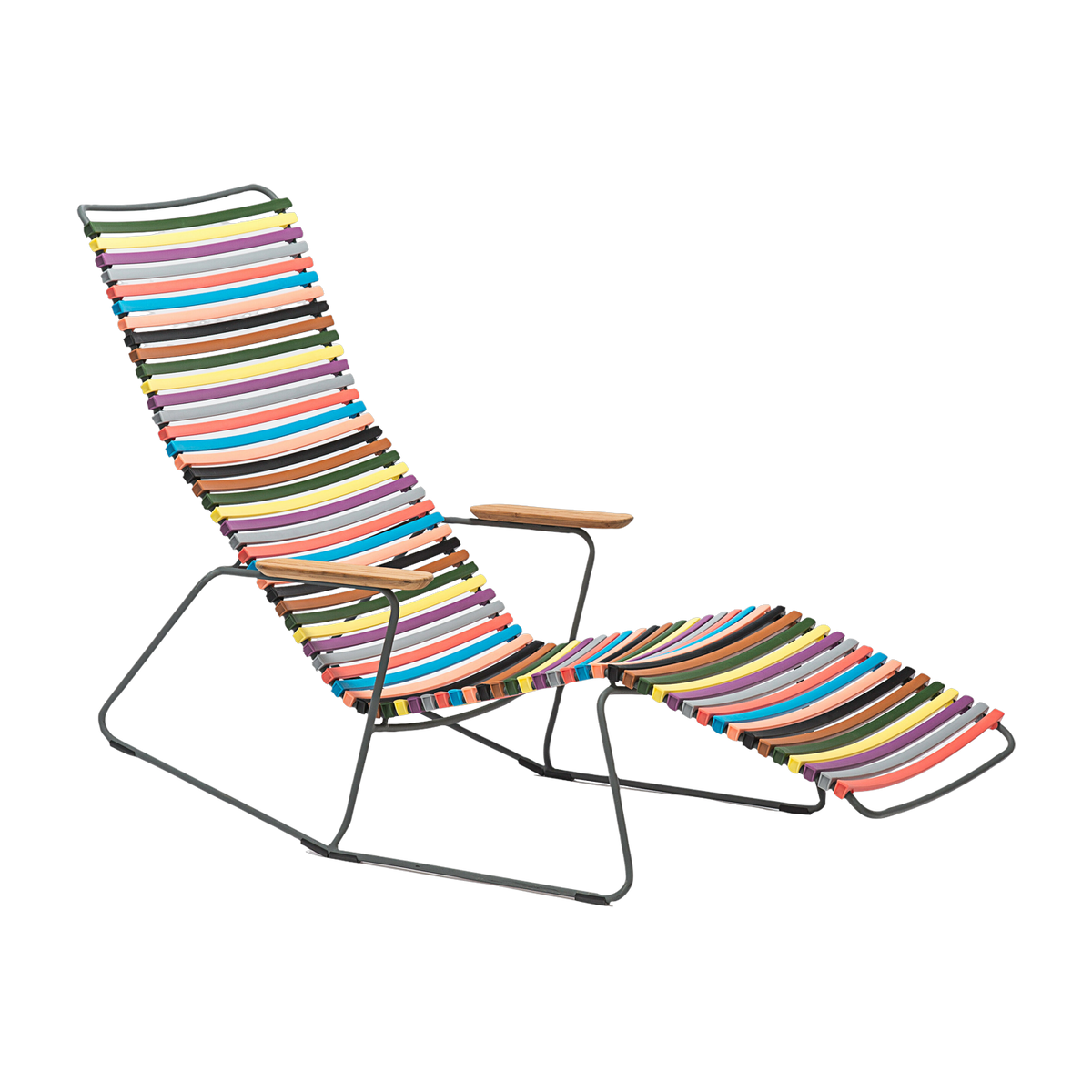 Chaise lounge modulable en métal et plastique multicolore CLICK - Houe - The Cool Republic