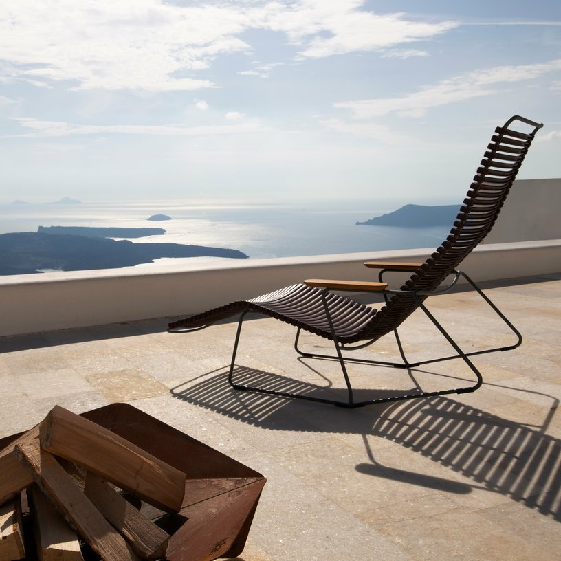 Chaise lounge modulable en métal et plastique multicolore CLICK - Houe - The Cool Republic