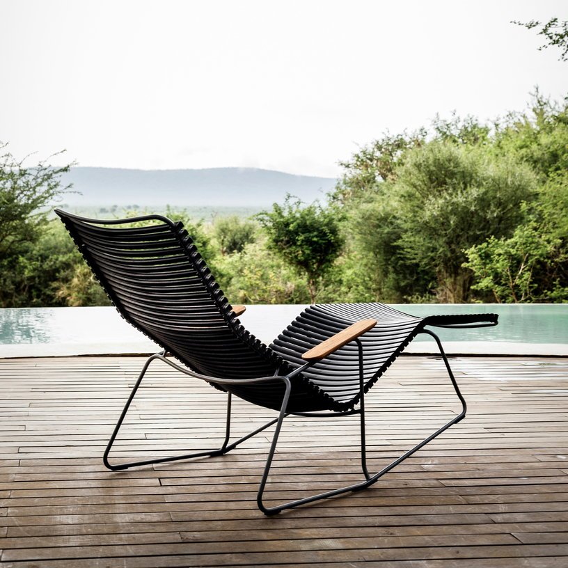 Chaise lounge modulable en métal et plastique multicolore CLICK - Houe - The Cool Republic