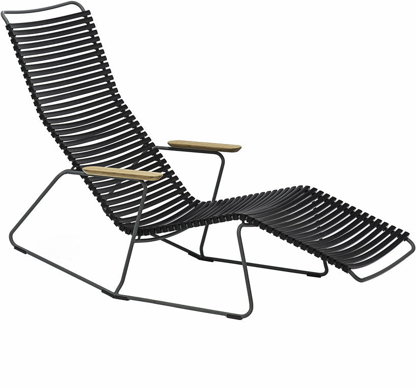 Chaise lounge modulable en métal et plastique noir CLICK - Houe - The Cool Republic