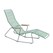 Chaise lounge modulable en métal et plastique vert clair CLICK - Houe - The Cool Republic