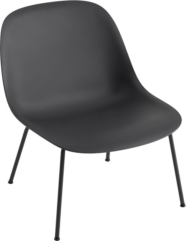 Chaise lounge noire piétement tubes Fiber - Muuto - The Cool Republic