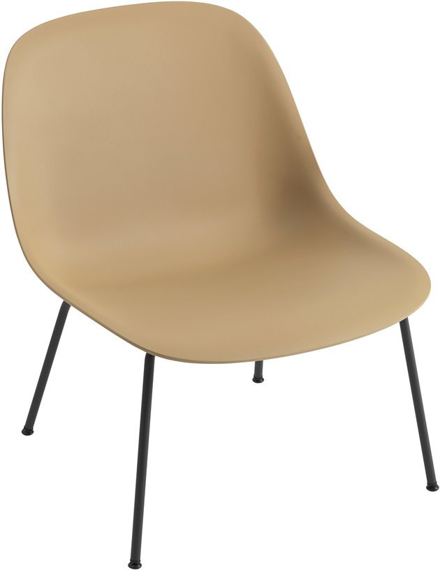 Chaise lounge ocre piétement tubes Fiber - Muuto - The Cool Republic