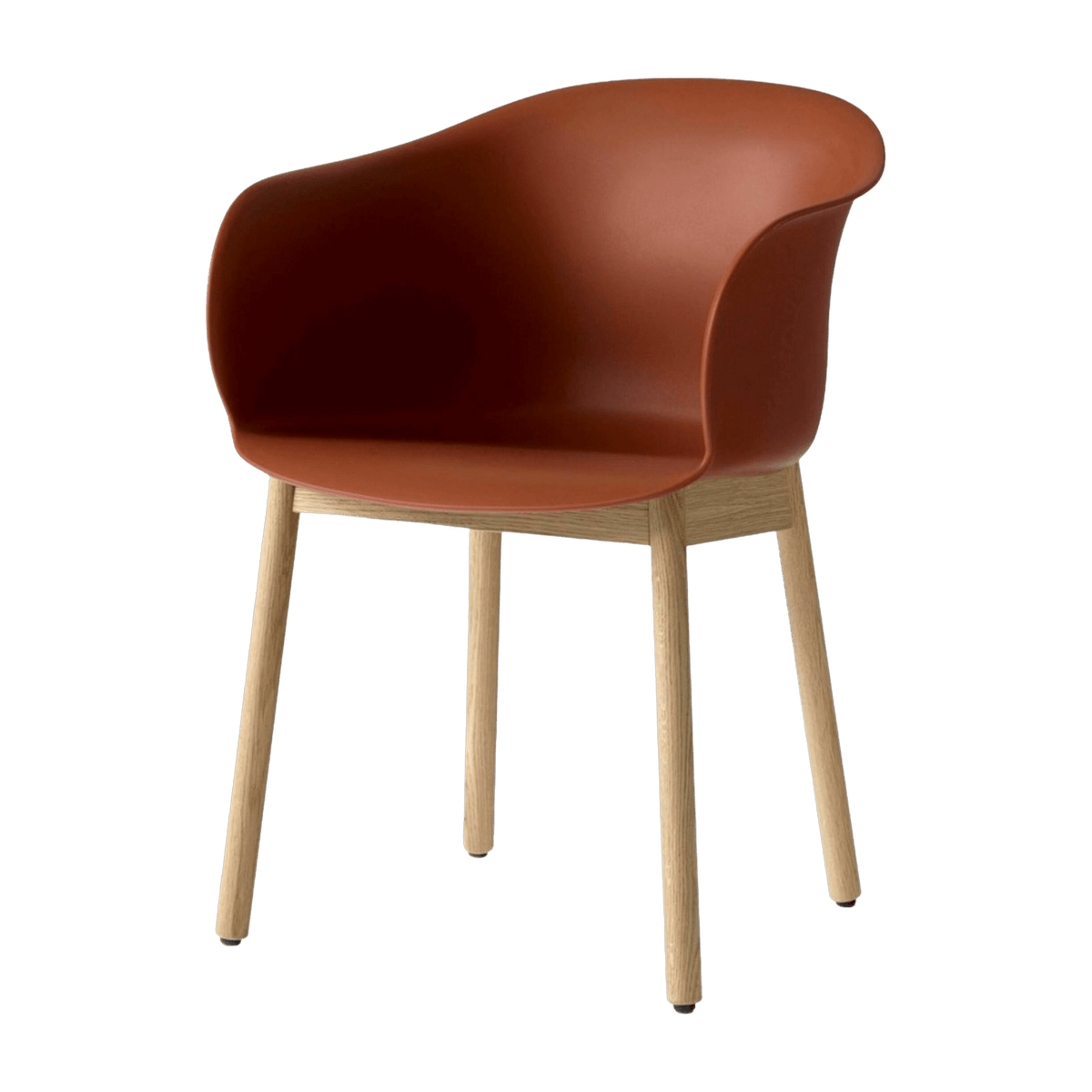 Chaise marron piétement en bois de chêne JH30 - &tradition - The Cool Republic