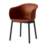 Chaise marron piétement en bois de chêne noir JH30 - &tradition - The Cool Republic