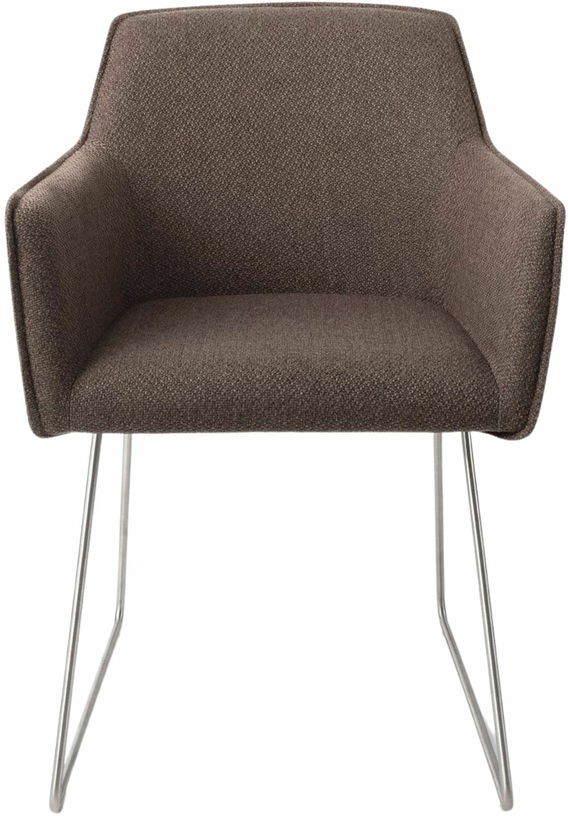 Chaise marron potters clay avec pieds élégants en métal argenté Hofu - Jesper Home - The Cool Republic