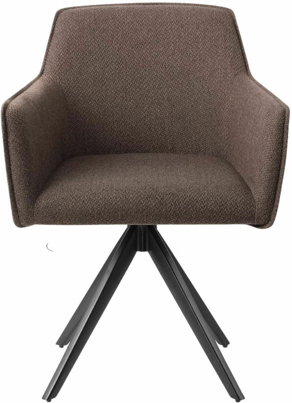 Chaise marron potters clay avec pieds rotatifs en métal noir Hofu - Jesper Home - The Cool Republic
