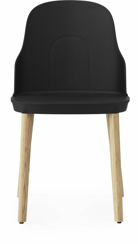 Chaise noire au piètement en chêne Allez noir - Normann Copenhagen - The Cool Republic