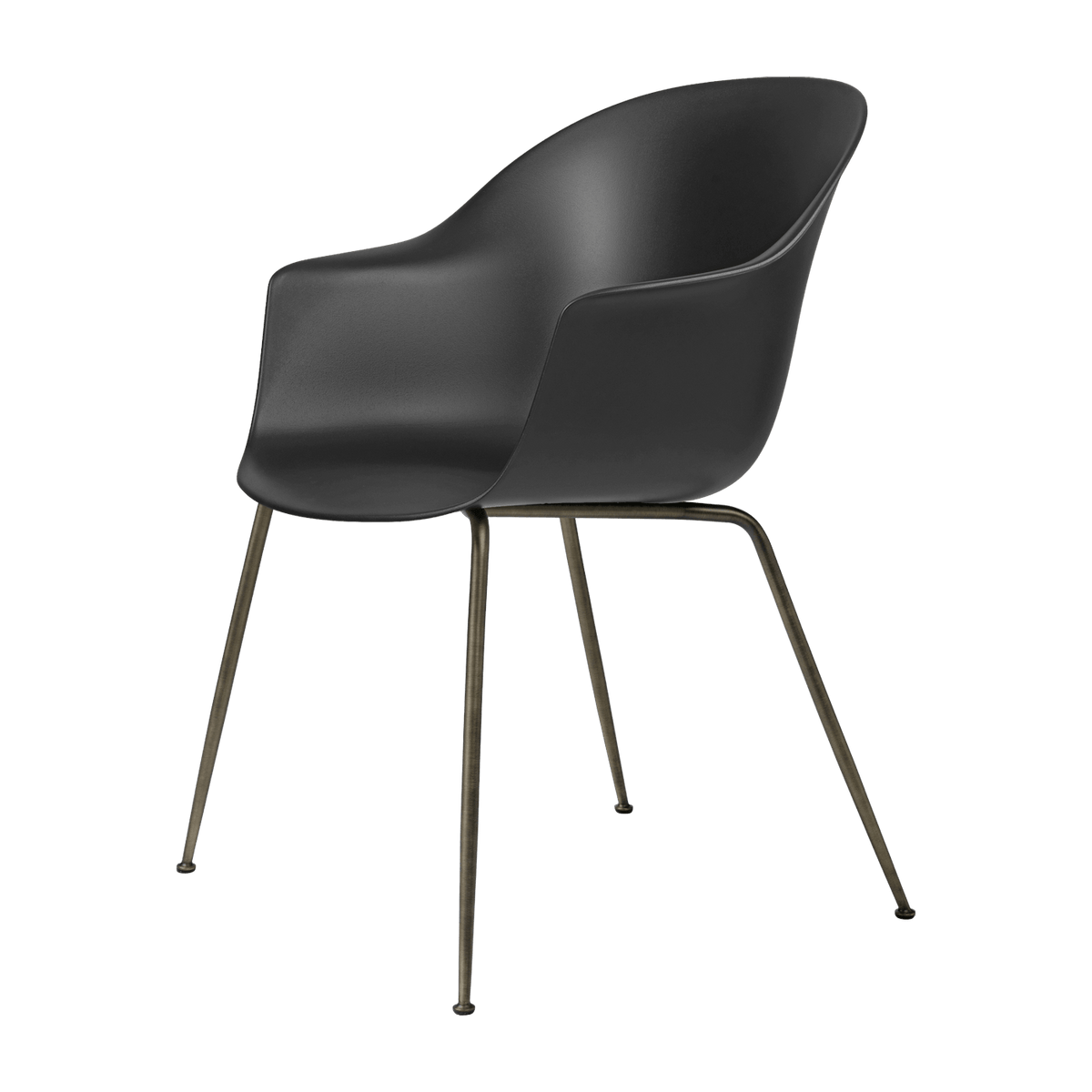 Chaise noire en laiton vieilli Bat - Gubi - The Cool Republic