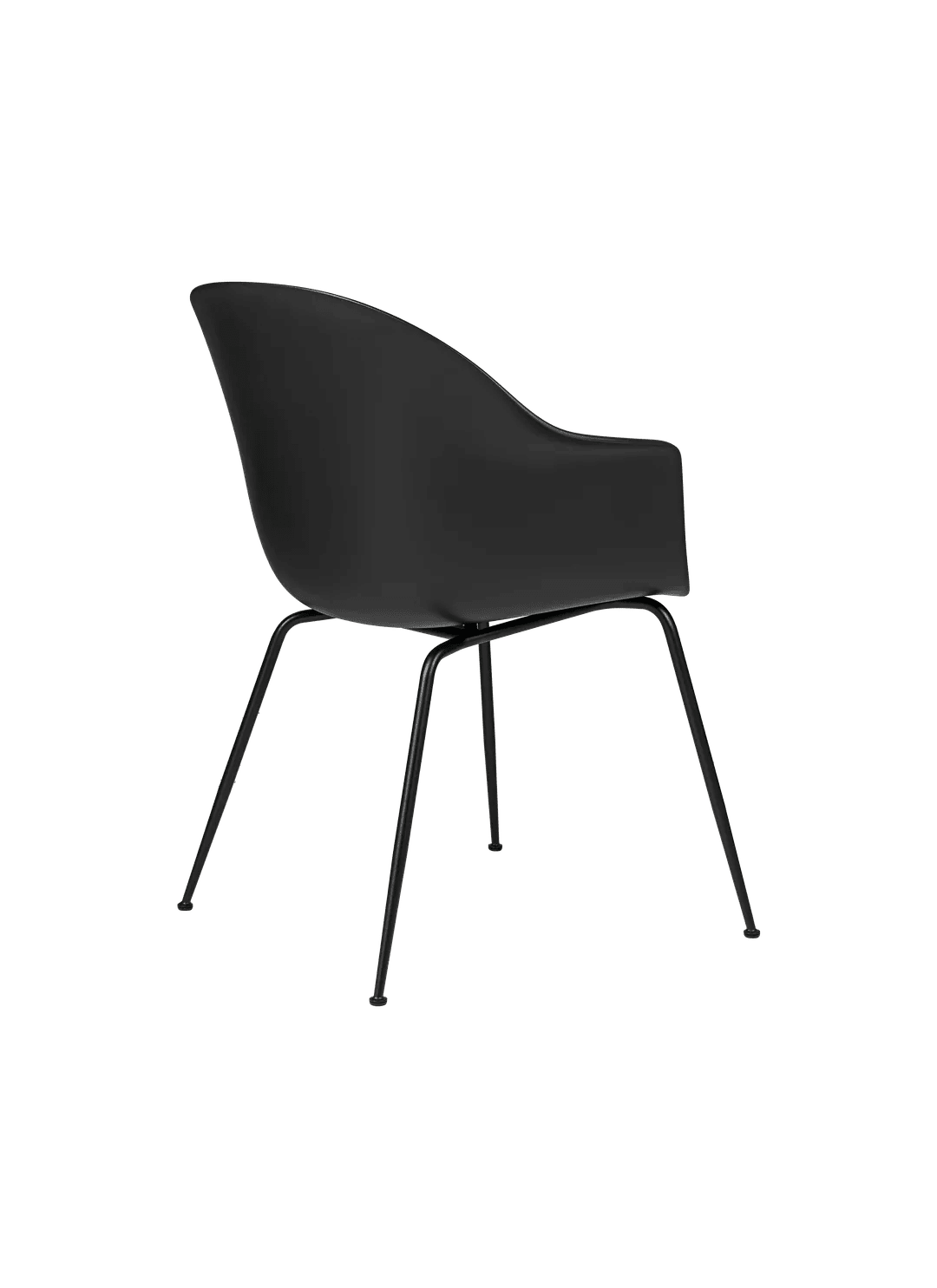 Chaise noire en métal et plastique mate 24x32,7x22,5cm Bat - Gubi - The Cool Republic