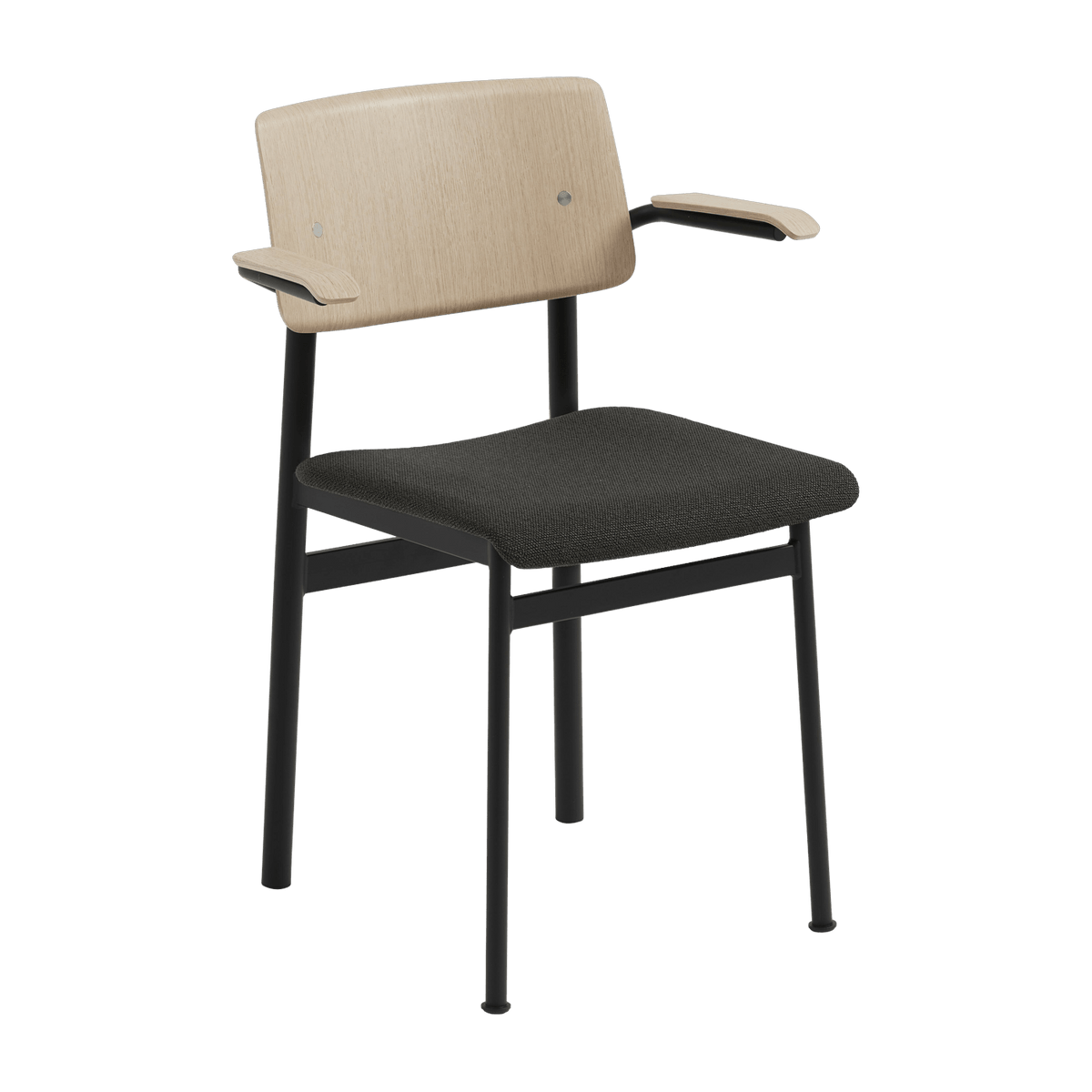 Chaise noire et bois naturel Loft - Muuto - The Cool Republic