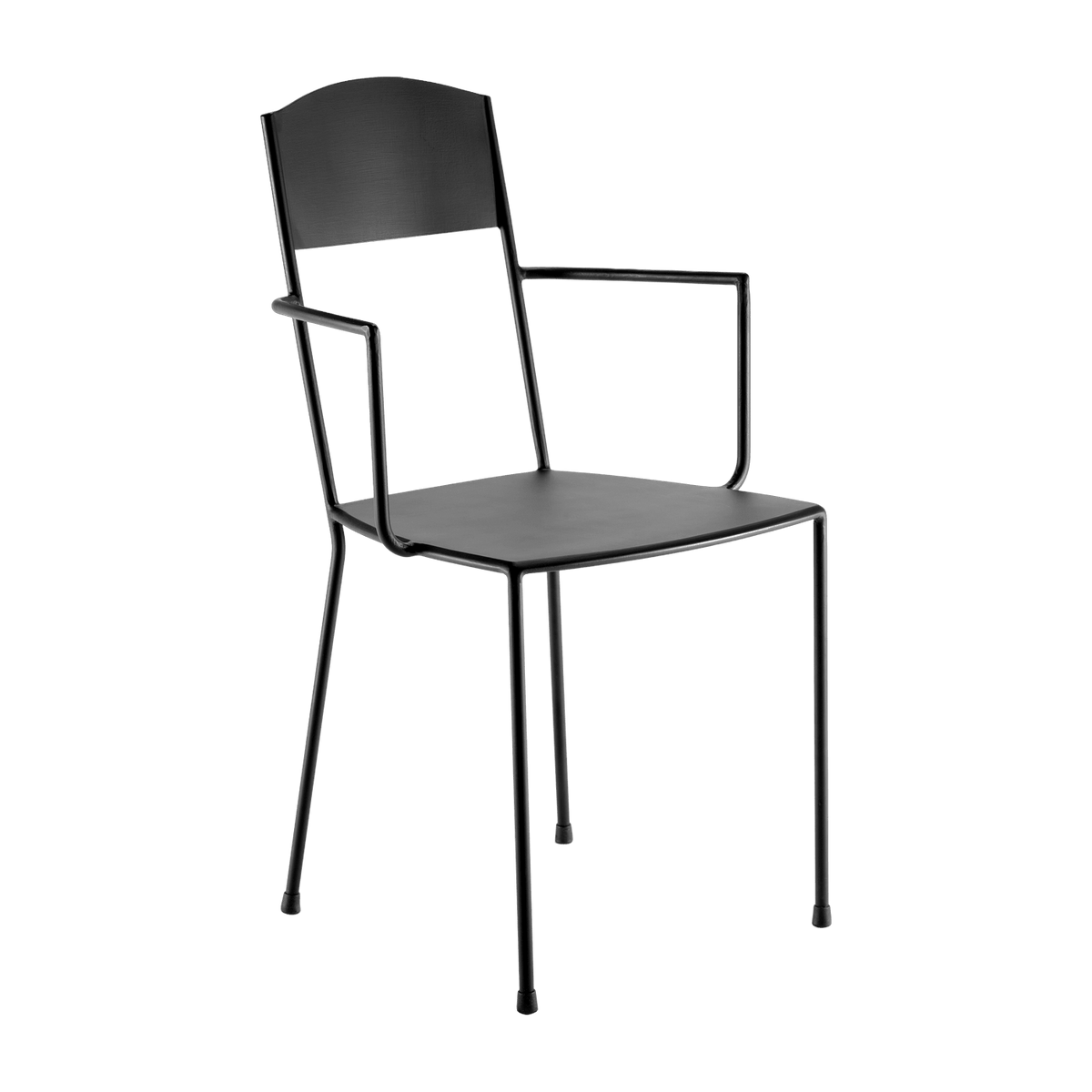 Chaise noire mate en métal avec accoudoirs 40 x 40 x 83 cm Adriana - Serax - The Cool Republic