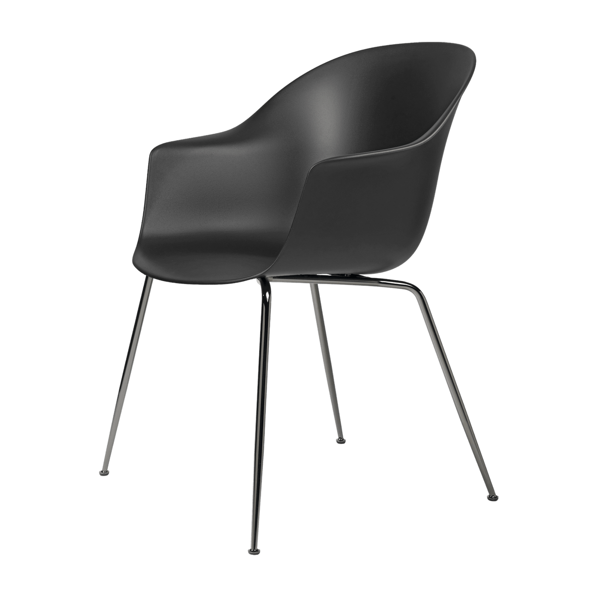 Black chrome chair Bat - Gubi - The Cool Republic