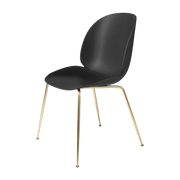 Chaise noire piétement laiton Beetle - Gubi - The Cool Republic
