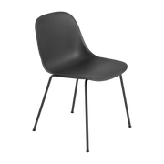 Chaise noire piétement tubes Fiber - Muuto - The Cool Republic
