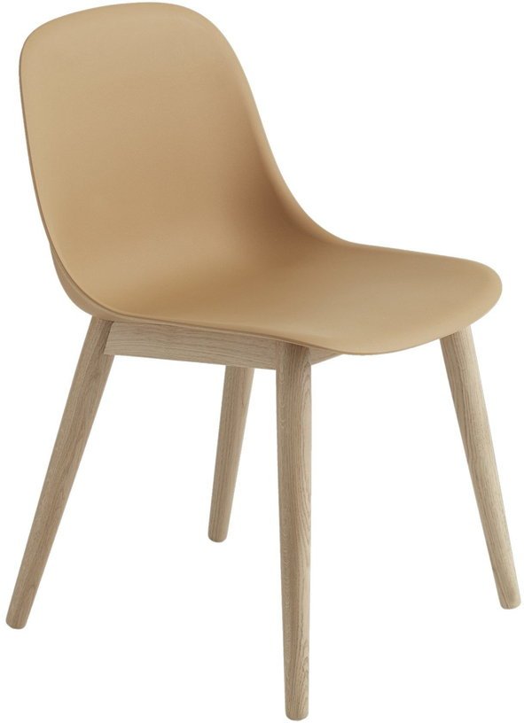 Chaise ocre piétement en chêne Fiber - Muuto - The Cool Republic