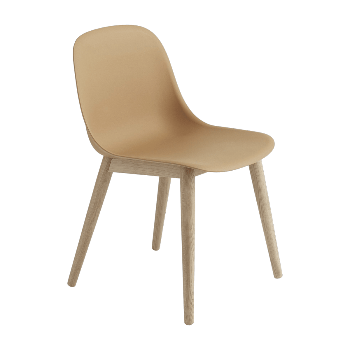 Chaise ocre piétement en chêne Fiber - Muuto - The Cool Republic