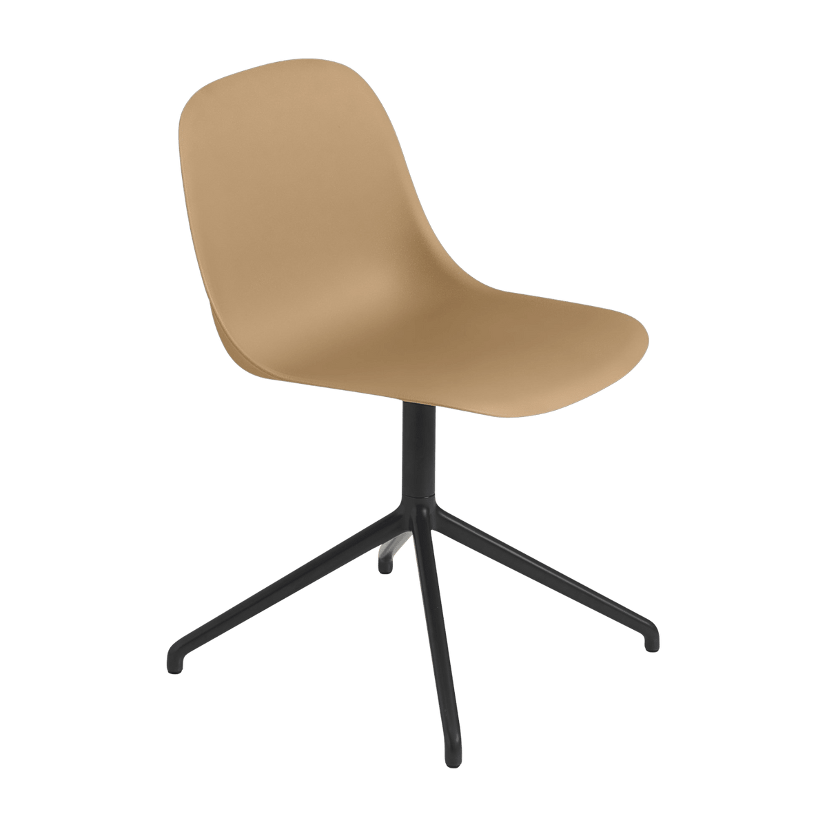 Chaise ocre piétement pivot Fiber - Muuto - The Cool Republic