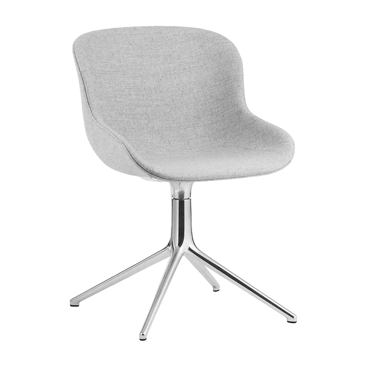 Chaise pivotante 4 pieds en aluminium et pp avec tissu gris Hyg - Normann Copenhagen - The Cool Republic