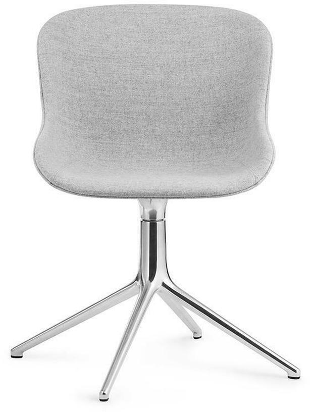 Chaise pivotante 4 pieds en aluminium et pp avec tissu gris Hyg - Normann Copenhagen - The Cool Republic