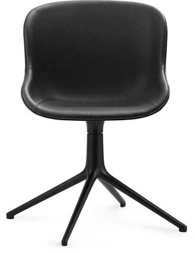 Chaise pivotante 4 pieds en aluminium noir et pp avec tissu noir Hyg - Normann Copenhagen - The Cool Republic