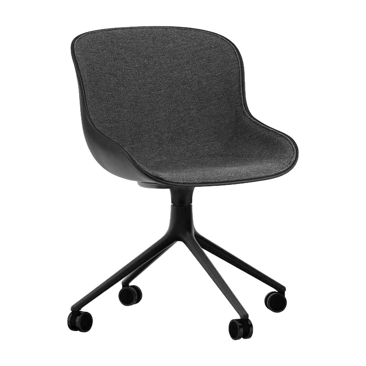 Chaise pivotante 4W Front Uph. Black Alu Hyg - Normann Copenhagen - The Cool Republic