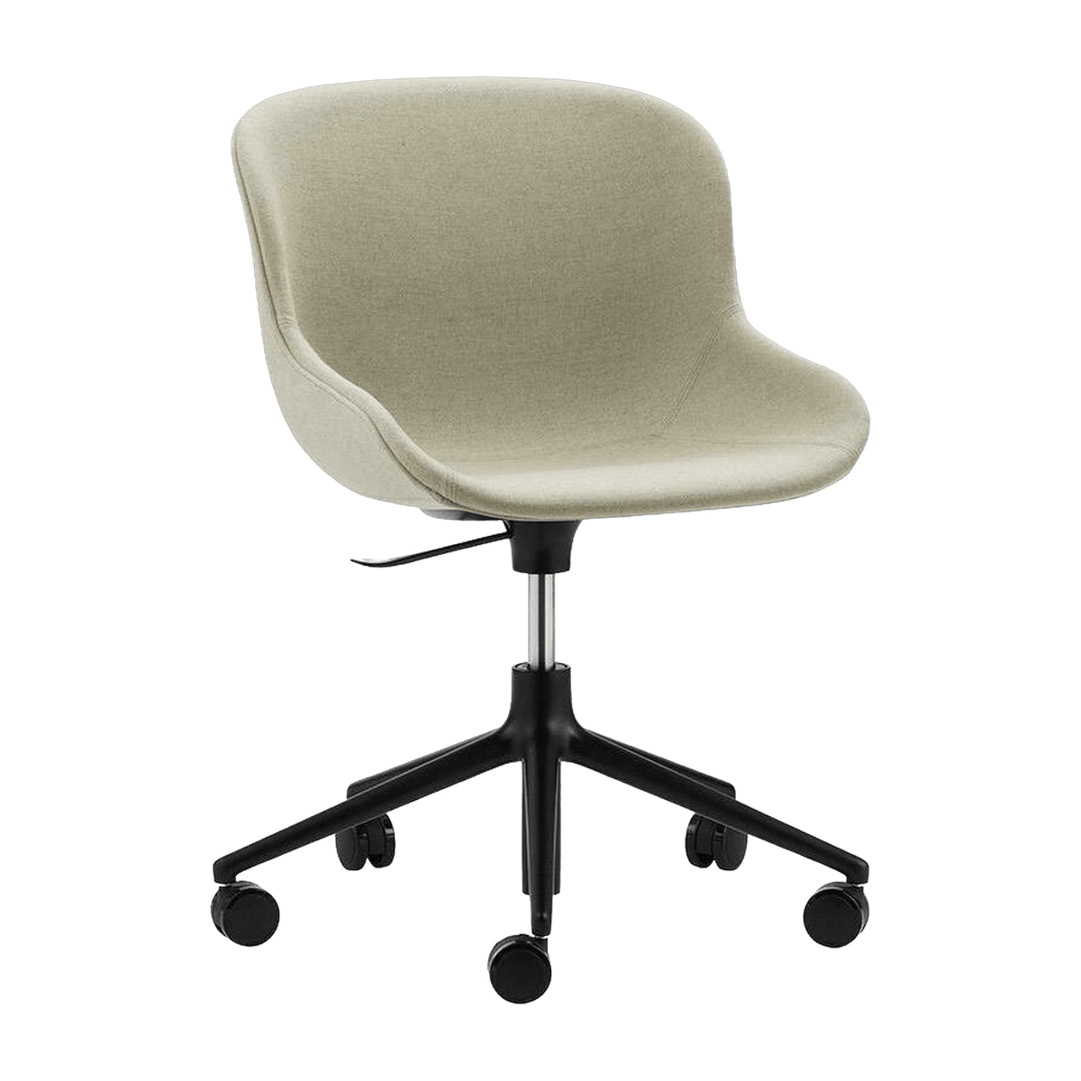 Chaise pivotante 5 roues en aluminium et pp avec tissu beige Hyg - Normann Copenhagen - The Cool Republic