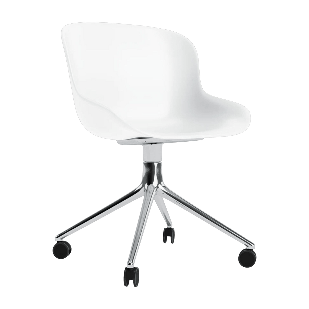 Chaise pivotante blanc et alu Hyg swivel 4W - Normann Copenhagen - The Cool Republic