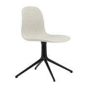 Chaise pivotante en aluminium noir et tissu camira blanc mlf20 Form - Normann Copenhagen - The Cool Republic