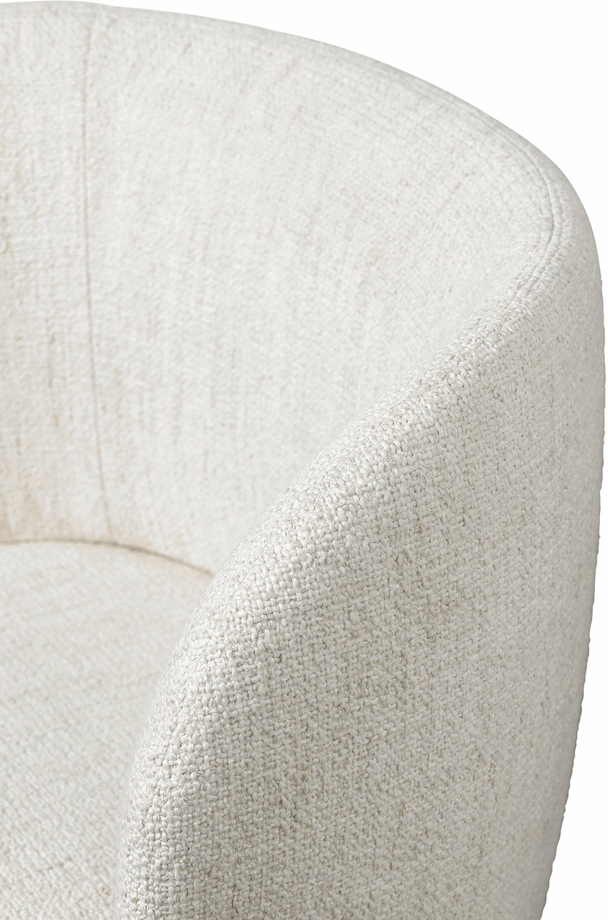 Chaise pivotante en tissu bouclé blanc 69 x 69 cm Rico - Ferm Living - The Cool Republic