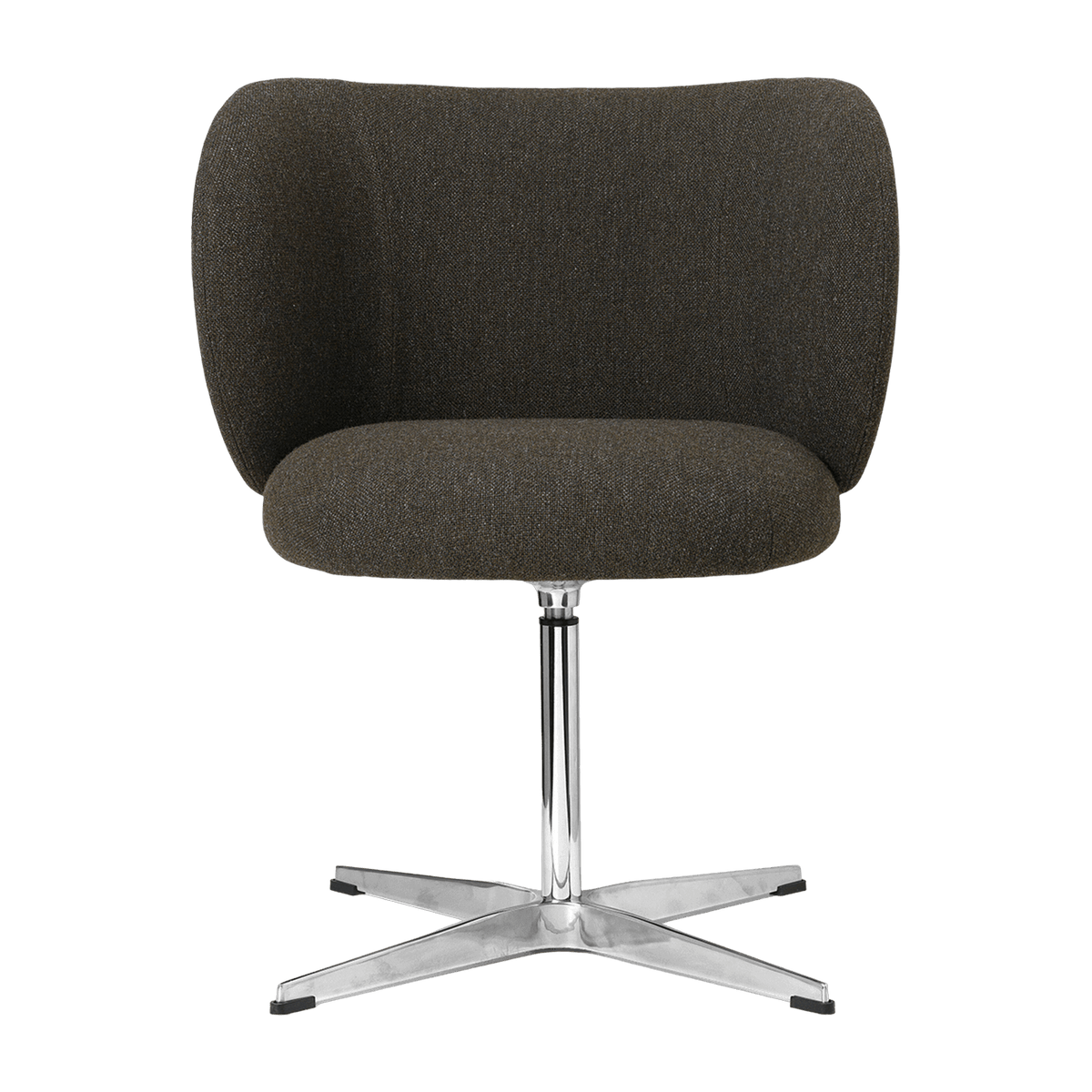 Chaise pivotante en tissu noir 69 x 69 cm Rico - Ferm Living - The Cool Republic