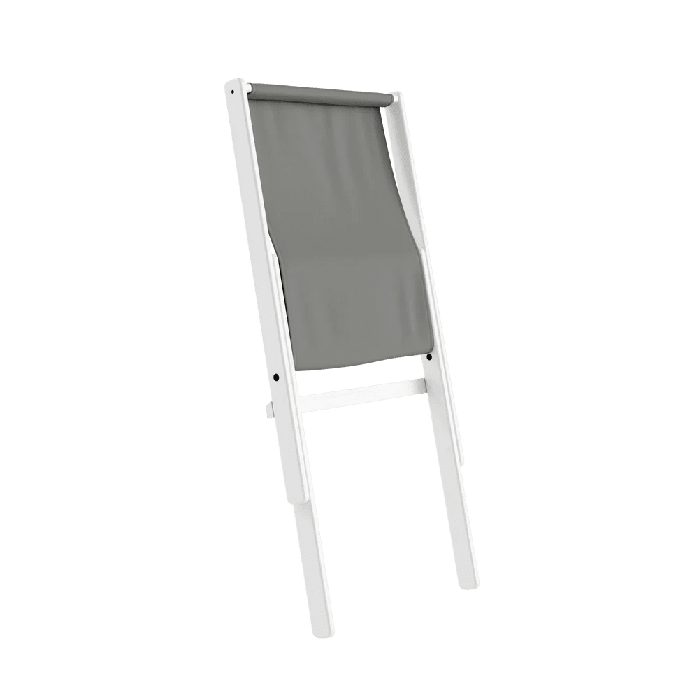 Chaise pliante en hêtre blanc et matelas en coton gris 65x88x75cm Boogie raw - Karup Design - The Cool Republic