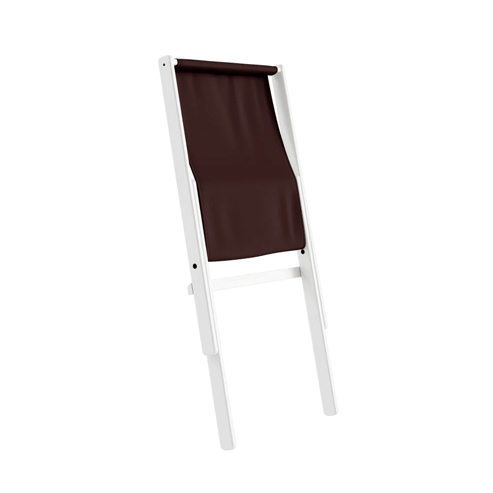 Chaise pliante en hêtre blanc et matelas en coton marron 65x88x75cm Boogie raw - Karup Design - The Cool Republic