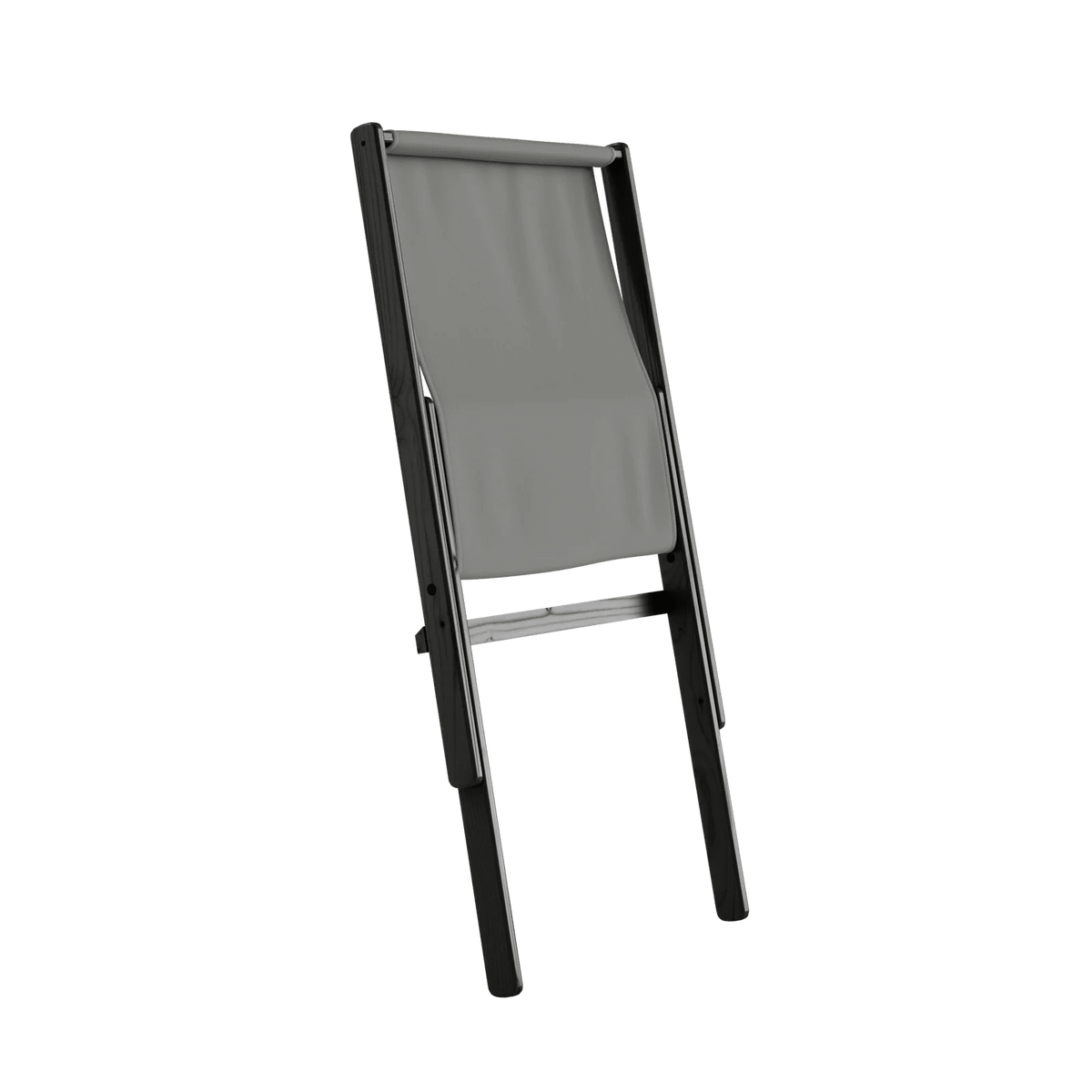 Chaise pliante en hêtre noir et matelas en coton gris 65x88x75cm Boogie raw - Karup Design - The Cool Republic