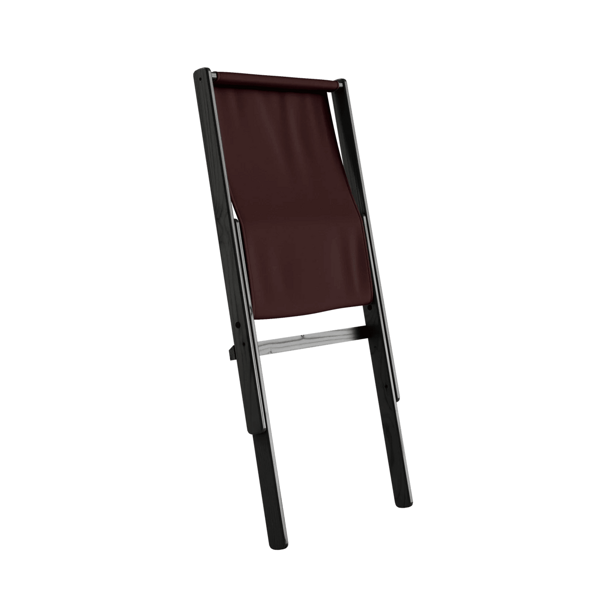 Chaise pliante en hêtre noir et matelas en coton marron 65x88x75cm Boogie raw - Karup Design - The Cool Republic