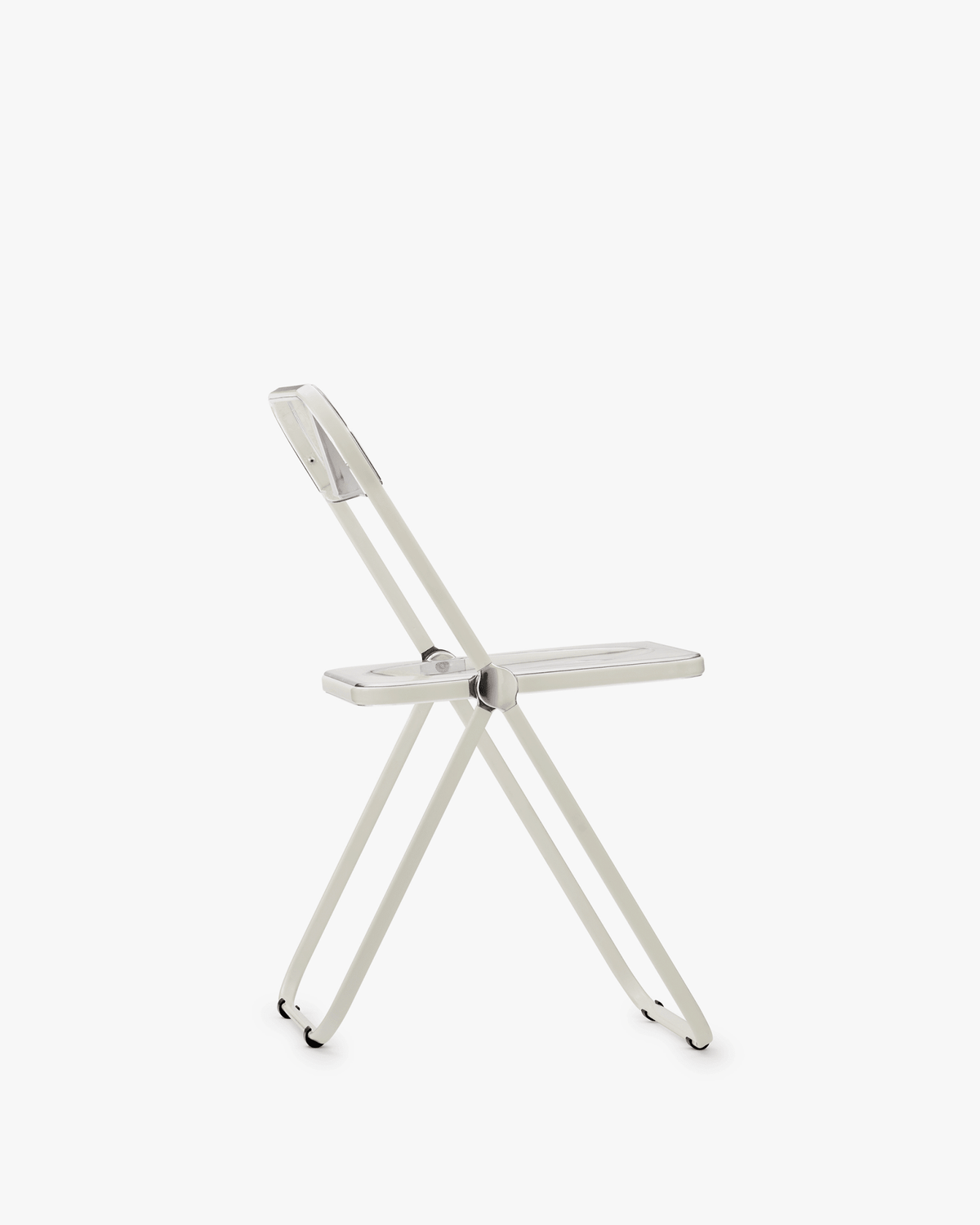Chaise pliante transparente et acier blanc Plia - Anonima Castelli - The Cool Republic