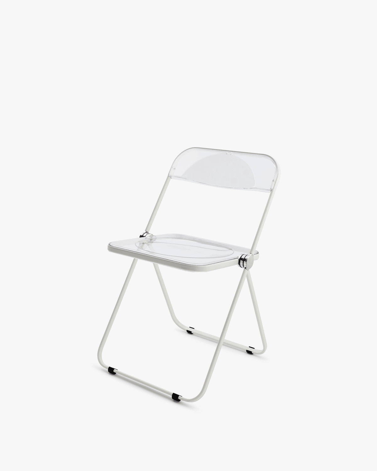 Chaise pliante transparente et acier blanc Plia - Anonima Castelli - The Cool Republic