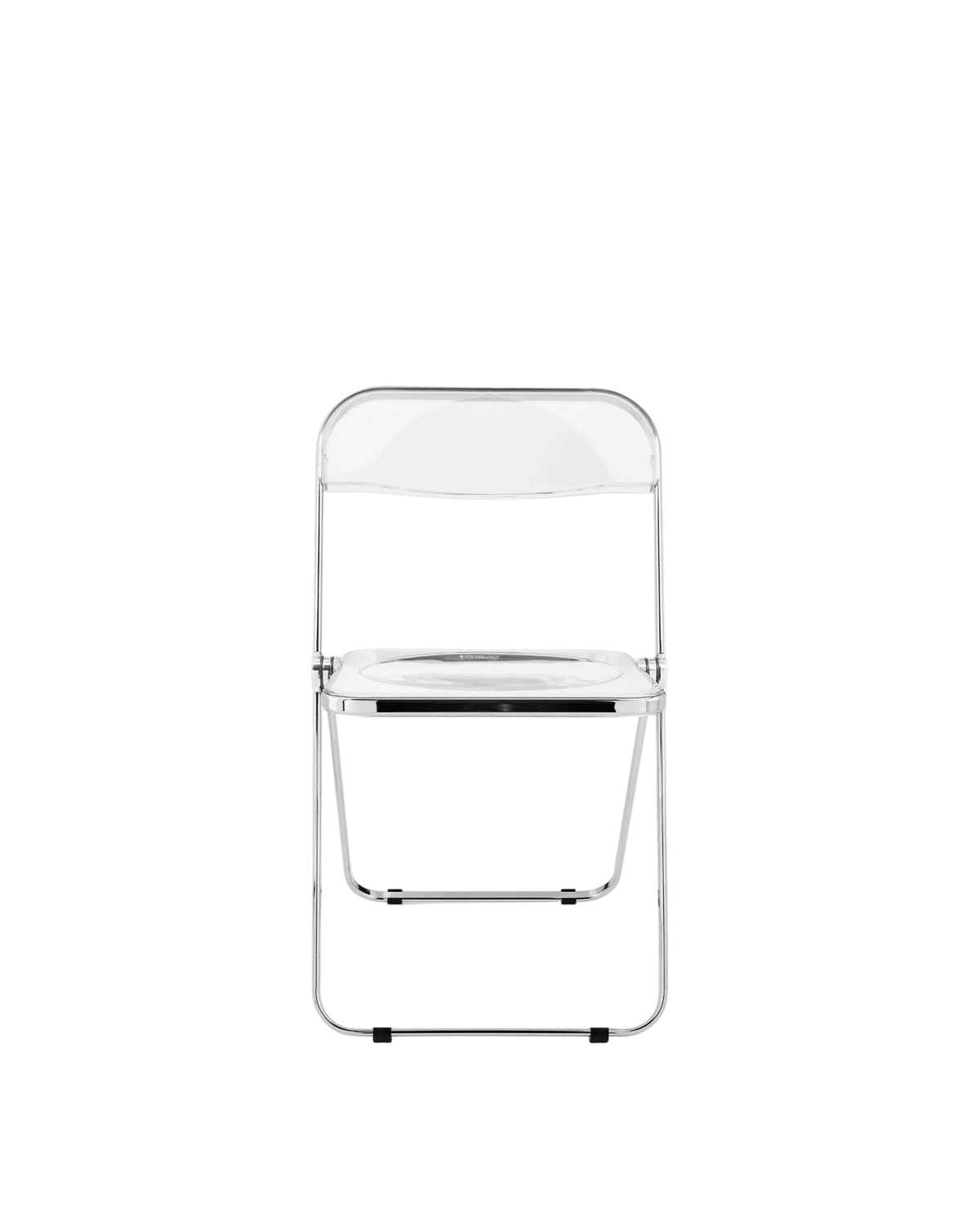 Chaise pliante transparente et acier chromé Plia - Anonima Castelli - The Cool Republic