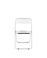 Chaise pliante transparente et acier chromé Plia - Anonima Castelli - The Cool Republic