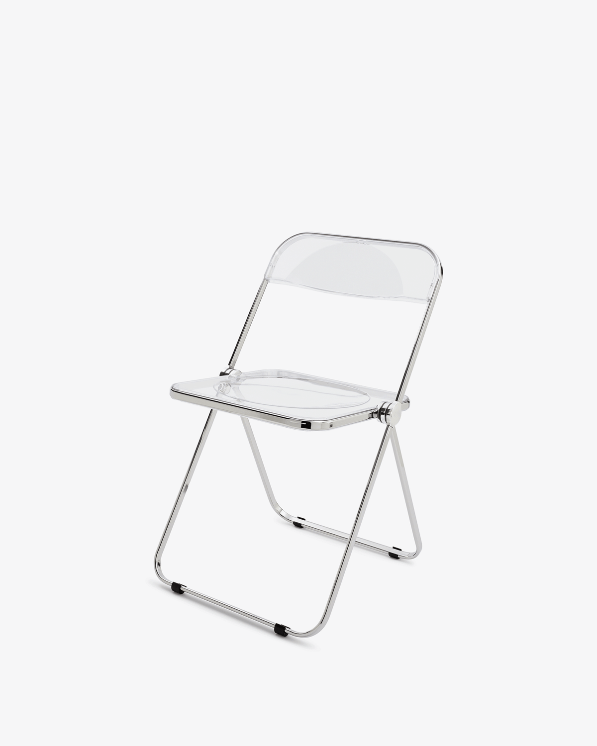 Chaise pliante transparente et acier chromé Plia - Anonima Castelli - The Cool Republic