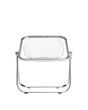 Chaise pliante transparente et acier chromé Plona - Anonima Castelli - The Cool Republic