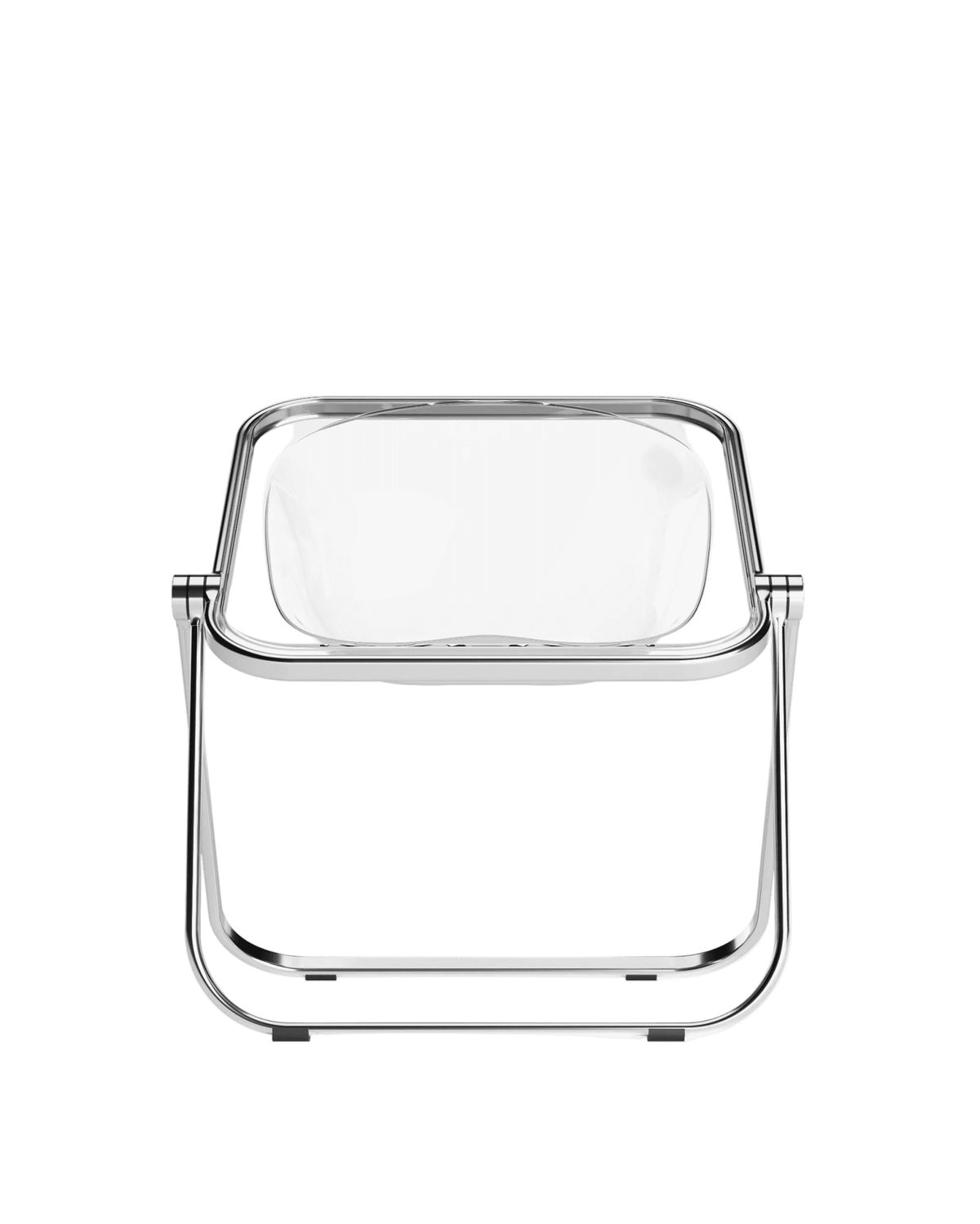 Chaise pliante transparente et acier chromé Plona - Anonima Castelli - The Cool Republic