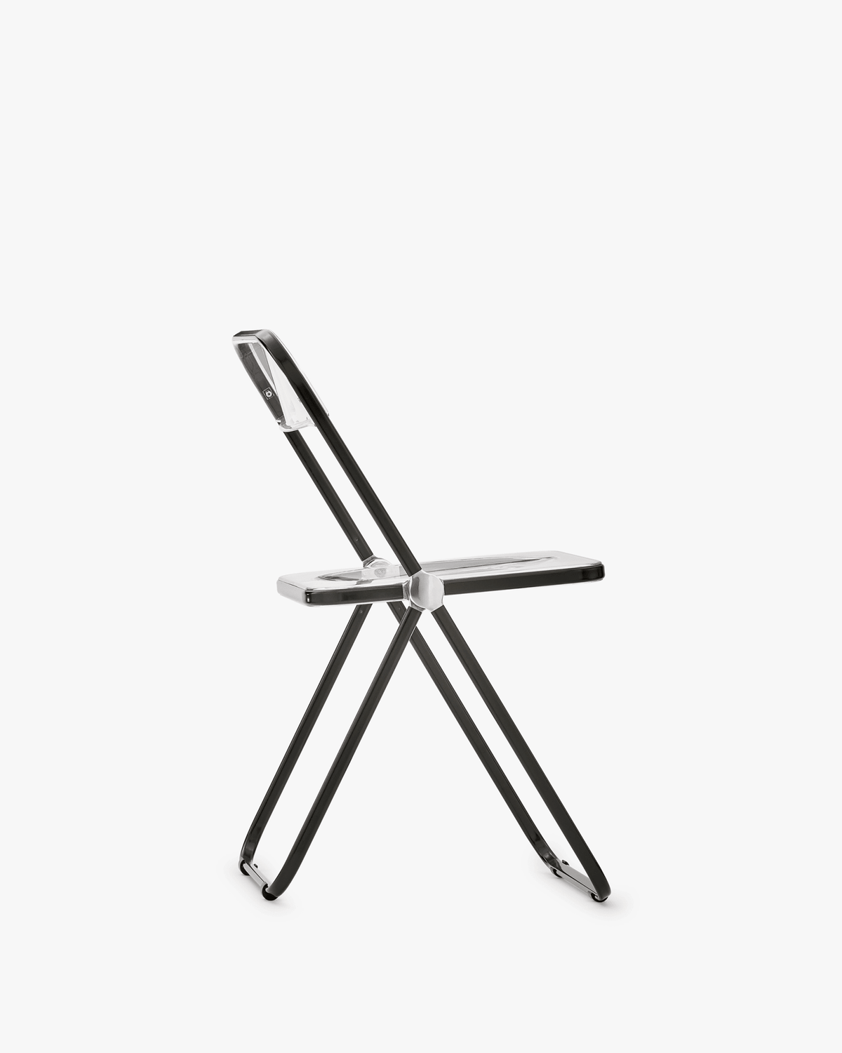 Chaise pliante transparente et acier noir Plia - Anonima Castelli - The Cool Republic