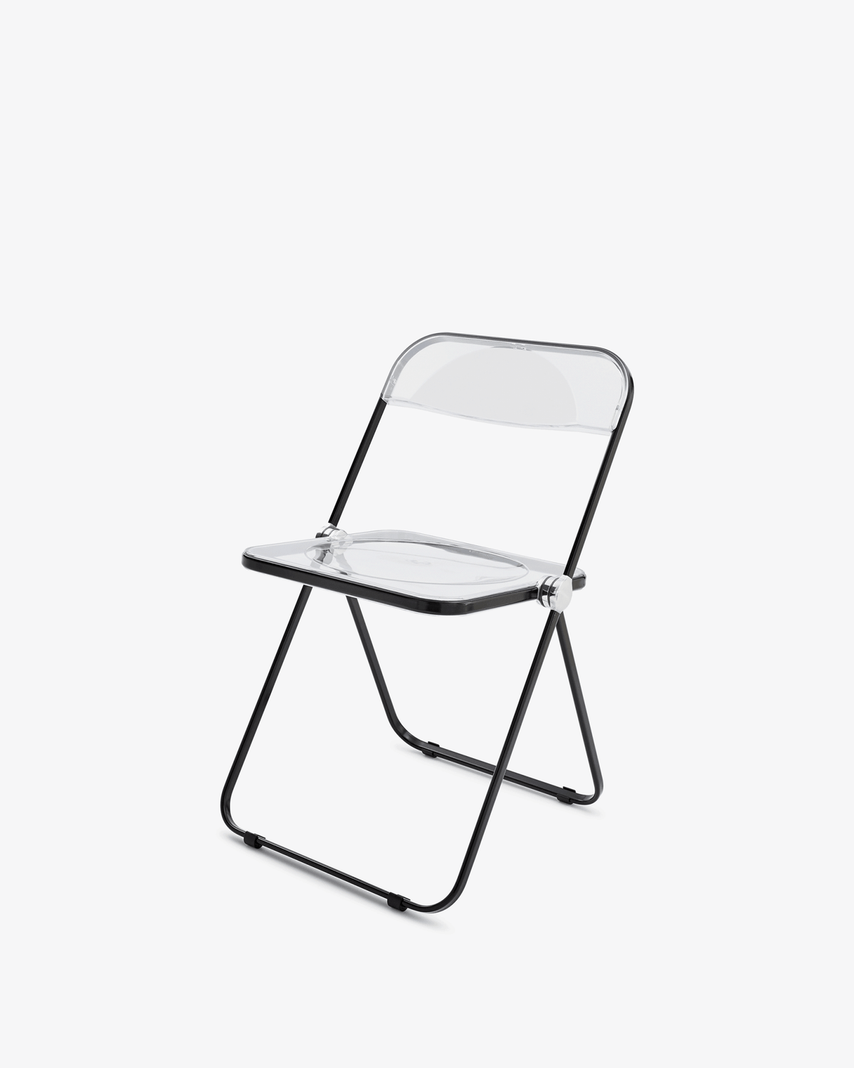 Chaise pliante transparente et acier noir Plia - Anonima Castelli - The Cool Republic