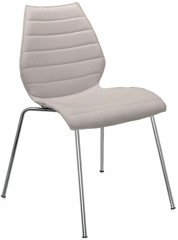 Chaise rembourrée écrue Maui Soft Trevira - Kartell - The Cool Republic