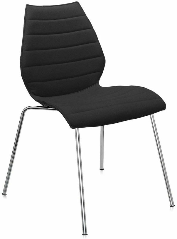 Chaise rembourrée noire Maui Soft - Kartell - The Cool Republic