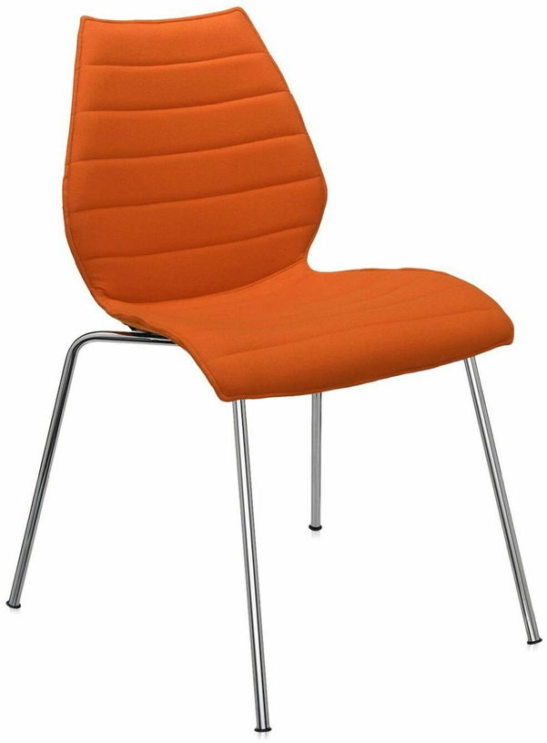 Chaise rembourrée orange Maui Soft - Kartell - The Cool Republic
