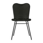 Chaise tressée et piètement acier noire Lily - Vincent Sheppard - The Cool Republic