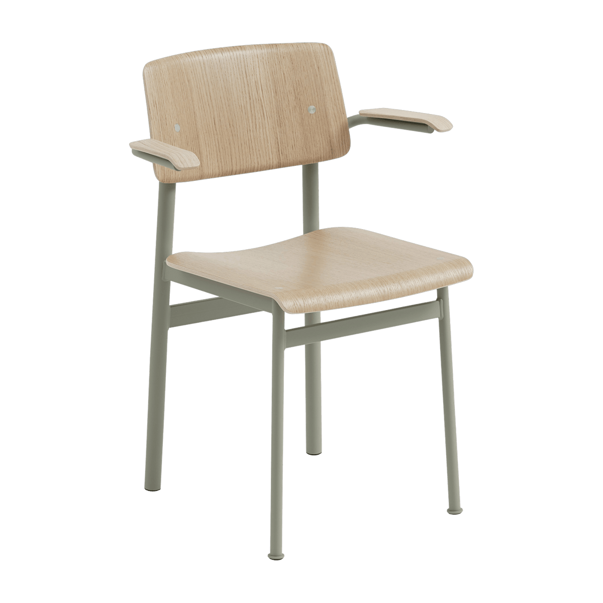 Chaise verte et bois naturel Loft - Muuto - The Cool Republic