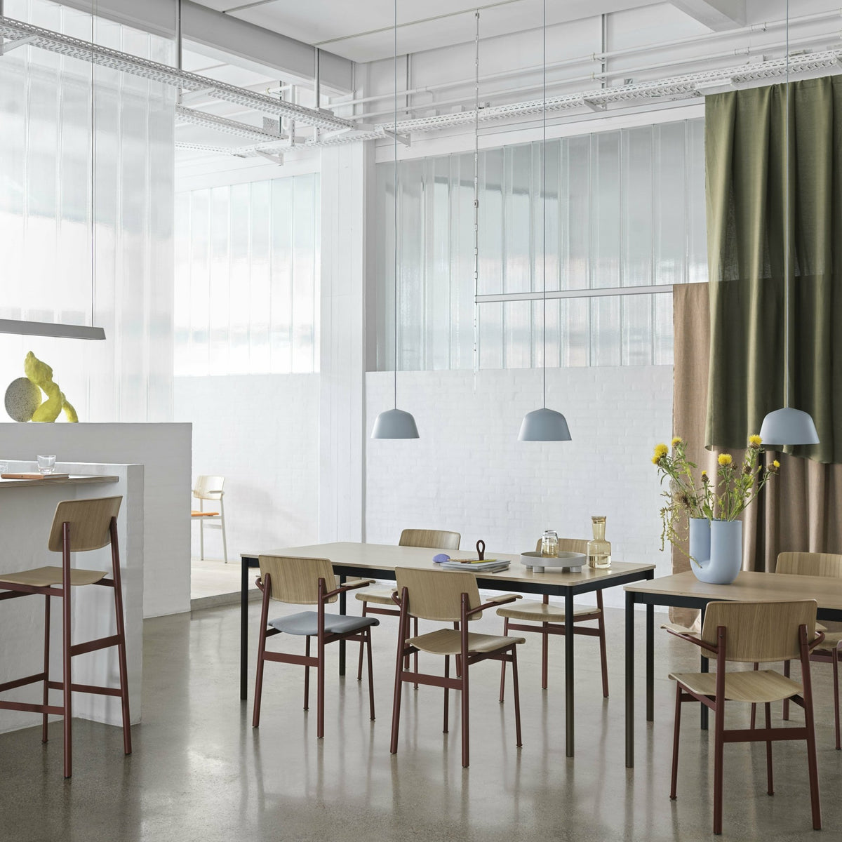 Chaise verte et bois naturel Loft - Muuto - The Cool Republic